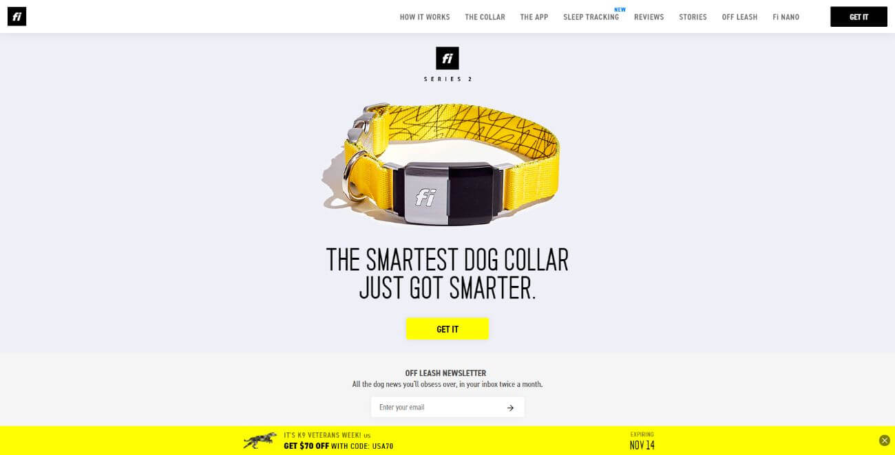 Fi smart clearance dog collar